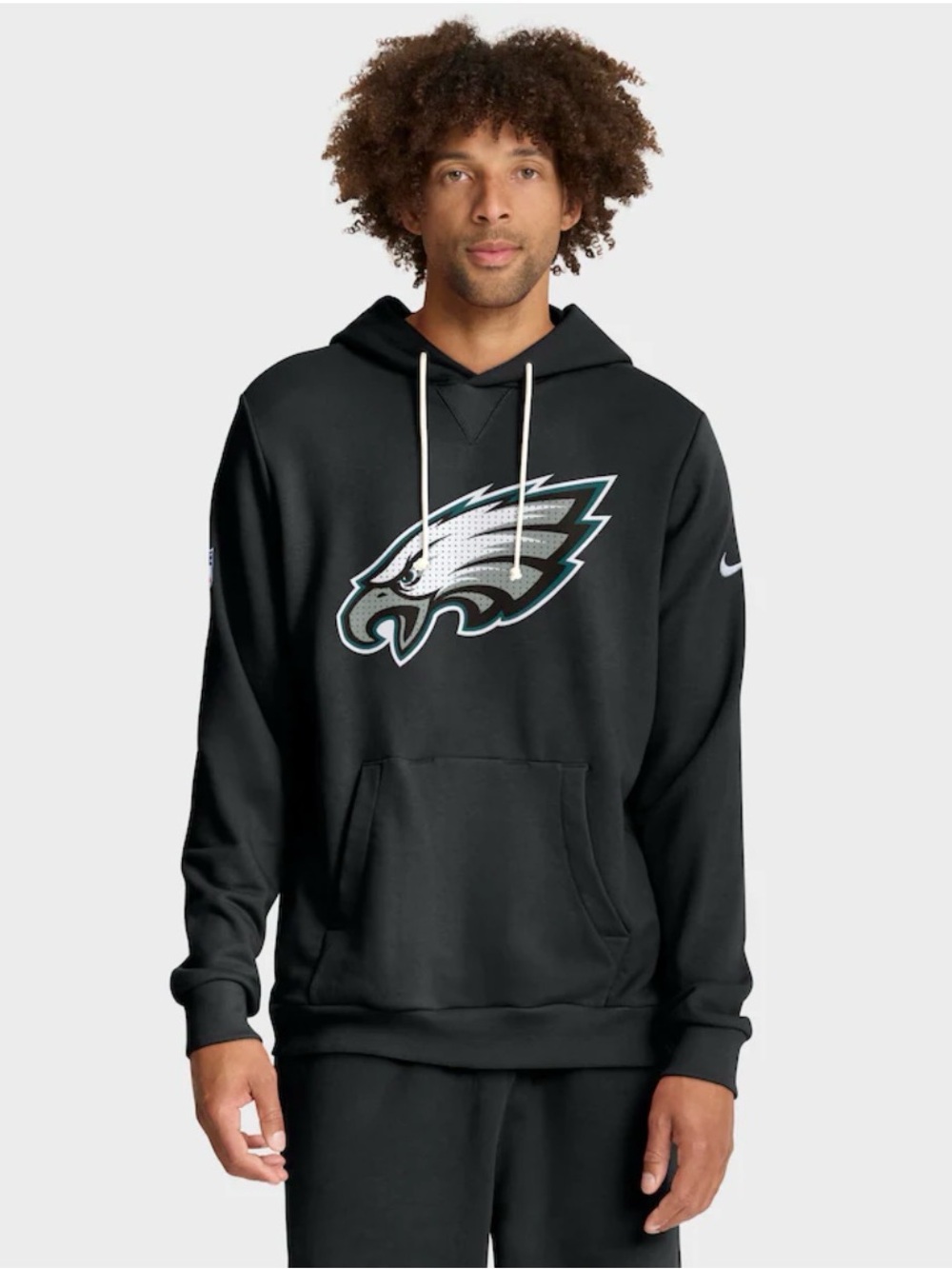 Men Nike Philadelphia Eagles Sideline Standard Issue Initial Home Dri-FIT Hoodie